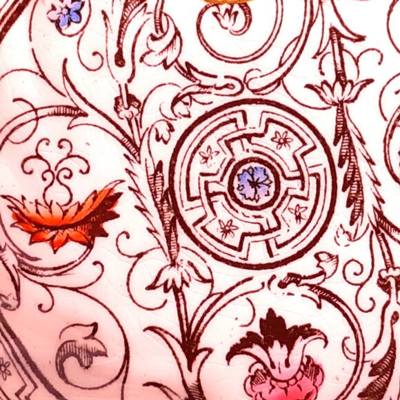 Copeland Spode Florence Floral Pattern Decorative Butter Pat England - Picture 2 of 4